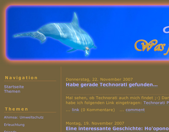 Erster Versuch... puh, an der Hintergrundfarbe habe ich mich dann doch eher schnell satt gesehen...
