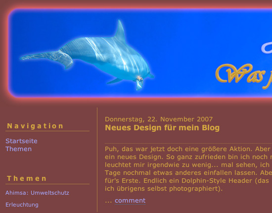 Das war der zweite Versuch... einfach nur die Hintergrundfarbe ge&auml;ndert, und ich denke so kann ich es jetzt f&uuml;r's erste lassen...